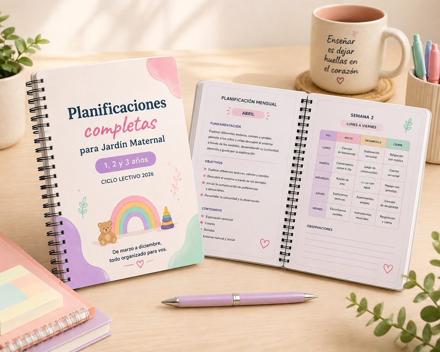 📚 Planificación Anual + Guías de Estimulación Infantil (5 en 1) — 60% OFF 🎁